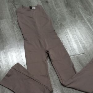 OQQ Women's Taupe Jumpsuit